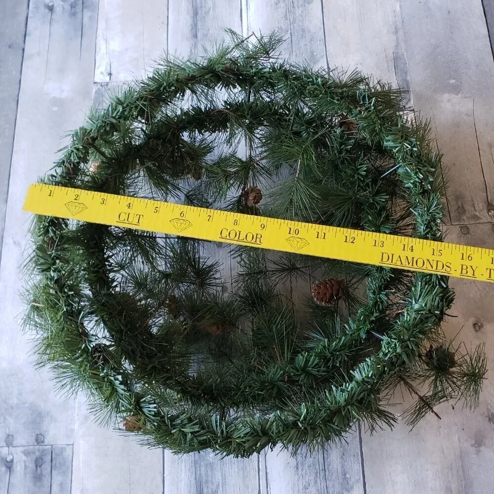 Double Ring Artificial Pine Wreath - Unused